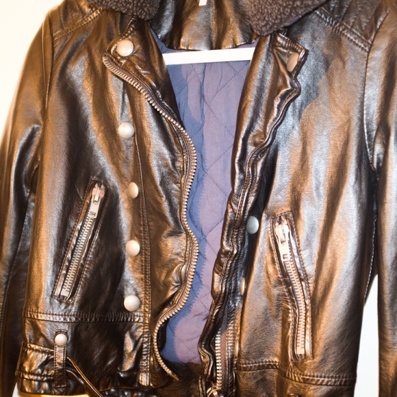 Free people leather jacket brand new black XS - Picture 7 of 8